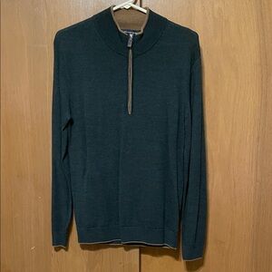 Hart Schaffner Marx Forest Green Zip-Up Sweater